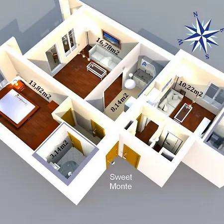 Home3city Sweet Monte Апартаменти Сопот